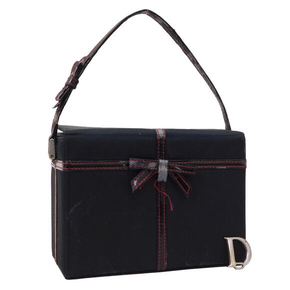 DIOR Bowtie Saddle Vanity Hand Bag Nylon ESTLS-CD1 - Picture 1 of 16